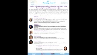 Session 5: Engaging with Leaders Advancing Data Equity Using Community-Centered Approaches
