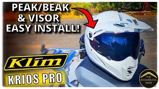 KLIM Krios Pro Helmet - How to install the Peak / Beak and Visor / Shield