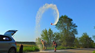 ✅Ракета из огромной 30-ти литровой Колы с Пропаном 😃 Запуск с газом пошел не по плану...