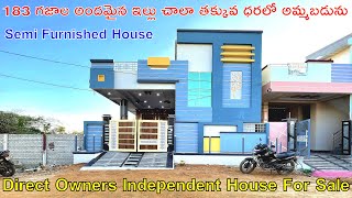 Semi Furnished House For Sale | 183 Sq Yards House For sale | New Independent House For Sale