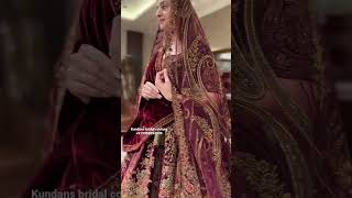 premium beautiful wedding lehenga from Kundans bridal couture Chandnichowk #bridal #wedding #shorts￼