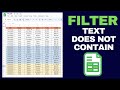 FILTER Text DOES NOT CONTAIN in Google Sheets