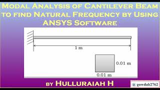 Modal Analysis of Cantilever Beam to find its Natural Frequency by using ANSYS Mechanical APDL