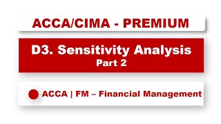 ACCA F9 - Sensitivity Analysis | @financeskul