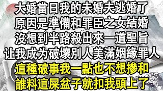 大婚當日我的未婚夫逃婚了，原因是準備和罪臣之女結婚，沒想到半路殺出來一道聖旨，搞得我才是破壞別人美滿姻緣罪人，這種破事我一點也不想摻和，誰料這屎盆子就扣我頭上了！那只能...#宮鬥宅斗 #小說推文