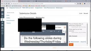 Canvas Gradebook from a Student's View