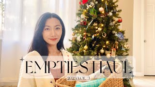 【无广】SKIN CARE EMPTIES HAUL| 2023年底 护肤空瓶记 Vol. III | 空空赏| 洁面，卸妆产品，精华，面霜，防晒，早C晚A，超好用的漱口水