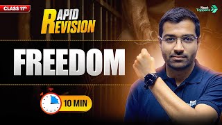 Freedom | CBSE Class 11th Political Science | Full Chapter in 🔟 Mins | Rapid Revision Series