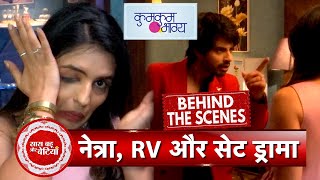 Kumkum Bhagya BTS: RV \u0026 Netra Shooting Serious Scene | SBB