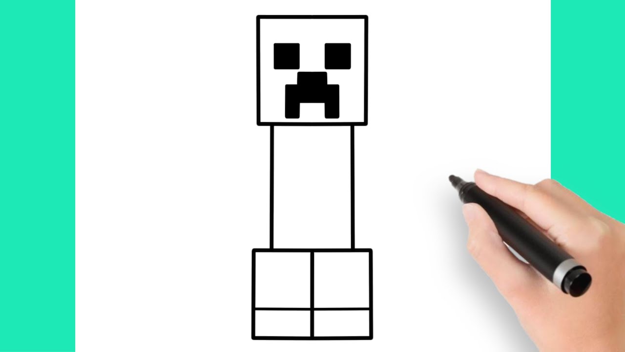 Creeper Drawing Minecraft At Geraldine Edmondson Blog