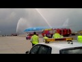 groots onthaal oranje op schiphol