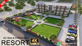 Resort 3d Walkthrough | Hotel 3D design | Pool 3D design | Garden | Restaurant | Resort Animation |