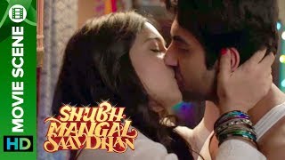 Bhumi Pednekar & Ayushman's Kiss Scene - Bollywood Movie - Shubh Mangal Saavdhan