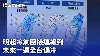 明起冷氣團接連報到 未來一週全台偏冷｜20250105 公視晚間新聞