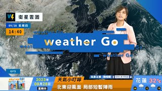 2023/09/28 中秋連假維持東北風環境 北東迎風面局部短暫陣雨