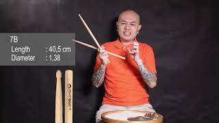 Heartbeat Drumsticks -  Ukuran Stick Drum