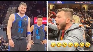 Luka Doncic Fan Goes CRAZY !! After luka smiles on him!!