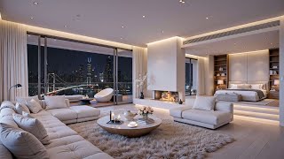 Serene Night in Luxury Apartment 🌧 Smooth Jazz & Rain Sounds for Cozy Atmosphere