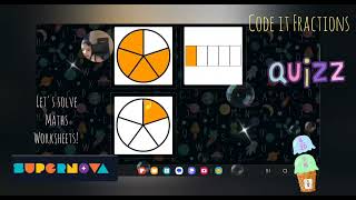 Cracking the Code of Fractions: Supernova Quiz 'Code It Fractions' Interactive Worksheet Challenge!