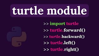 Python Turtle Graphics - Turtle Movement | forward() | backward() | left() | right() | setheading()