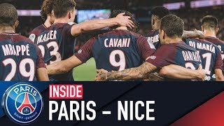 INSIDE - PARIS SAINT-GERMAIN VS OGC NICE with Cavani & Rabiot