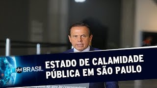 Governo de São Paulo decreta estado de calamidade pública | SBT Brasil (20/03/20)