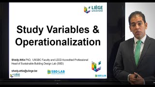 Study variables and Operationalization