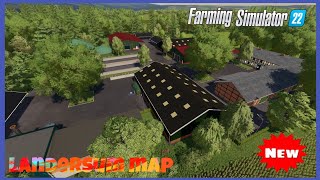 LANDERSUM MAP - NEW MOD MAP: FARMING SIMULATOR 22 *FLY OVER*