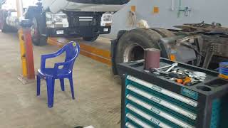 using of mechanical workshop pit