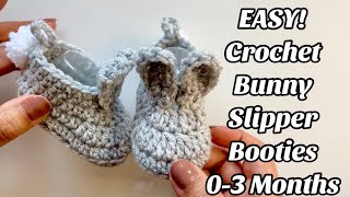 CROCHET BABY BOOTIES 0-3 MONTHS 🐰