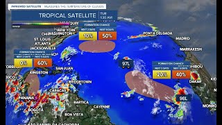 Tropics heating up with three systems possibly stirring