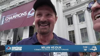 Milan Hejduk at Avs 2022 Stanley Cup celebration