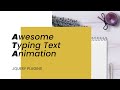 Awesome Animated Typing Text Animation | Jquery Plugins