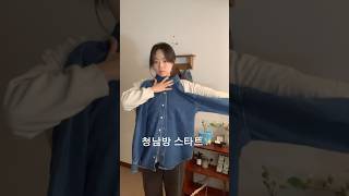 청남방 돌려입는 5가지 #룩북 #데님 #셔츠코디