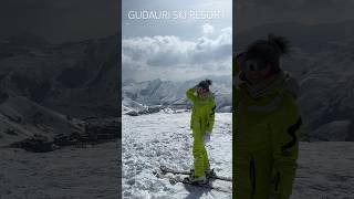 BEST GUDAURI GEORGIA SKI RESORT MARCH 2024/ BUDGET SKI RESORT WINTER FUN activities #shorts