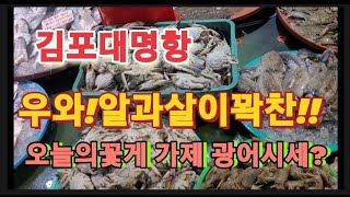 지금이 제일알이차고 살이찬꽃게 키로3만원부터 숫게키로1.5만원  광어키로1만원부터~