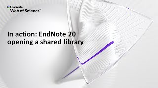 In action: EndNote 20 (Windows) opening a shared library