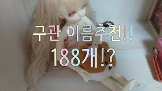 구관 이름추천! [188개]