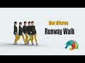 runway walk animation (DAZ Studio dForce & iray)