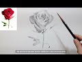 start your own pencil drawing draw a rose flower