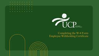 Completing the W4 Form Employee Withholding Certificate