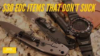 $30 Everyday Carry (EDC) Gear That Doesn't Suck! Budget Pocket Dump Casio Kershaw Ontario