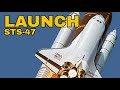 STS-47 Space Shuttle Launch | Uncut Final Countdown to Orbit