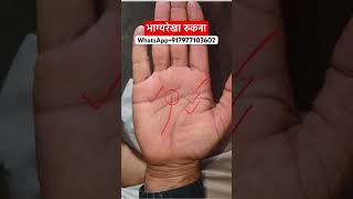 Bhagya Rekha rukana #astrology #palmistry #horoscope #palmstudy #palmreading #astro #fortunetelling