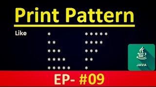 Java Tutorial: Print "star" pattern in JAVA program | EP- 9 | Pattern Program