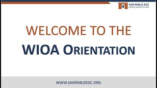 WIOA Orientation