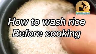 How to wash rice before cooking #howto #white_rice #wash