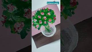 how to paint flower vase #youtubeshorts #shortsvideo #art #shortsfeed #shorts #short