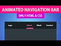 Animated Navigation Bar Tutorial | HTML & CSS