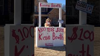 My dog started a kissing booth!